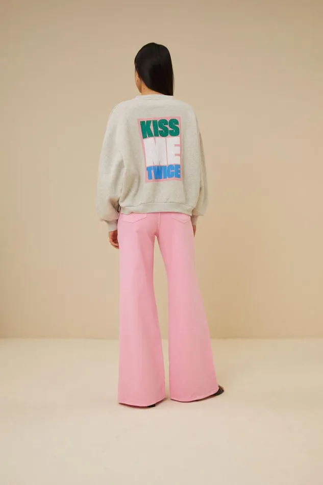 ByBar Broeken Vrouwelijk Femme Organic Twill Pant Bubblegum ByBar Broeken Vrouwelijk Femme Organic Twill Pant Bubblegum