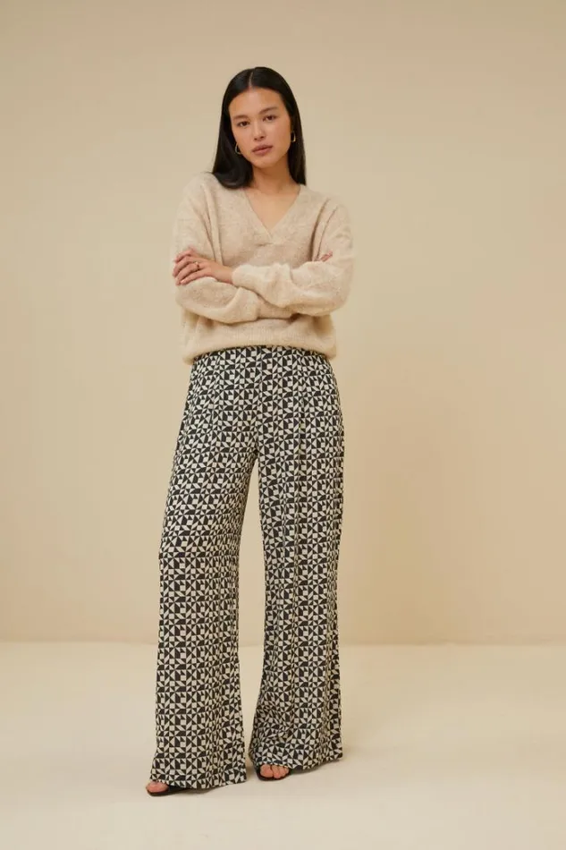 ByBar Broeken Vrouwelijk Mara Graphic Pant Graphic Print