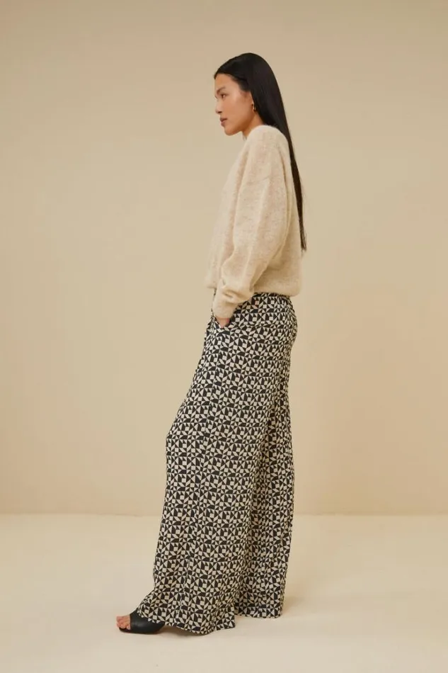 ByBar Broeken Vrouwelijk Mara Graphic Pant Graphic Print