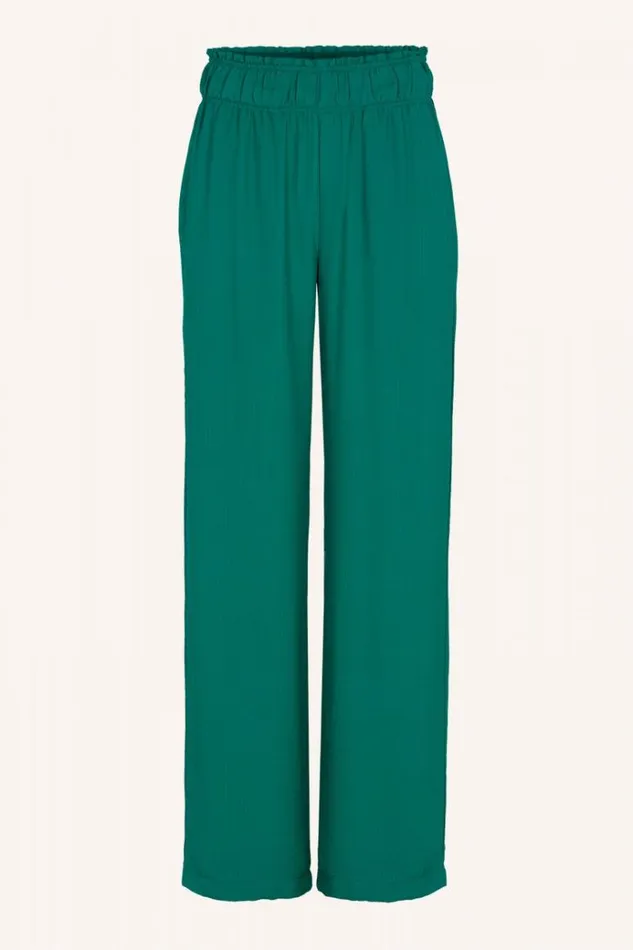 ByBar Broeken Vrouwelijk Robyn Satin Stripe Pant Evergreen