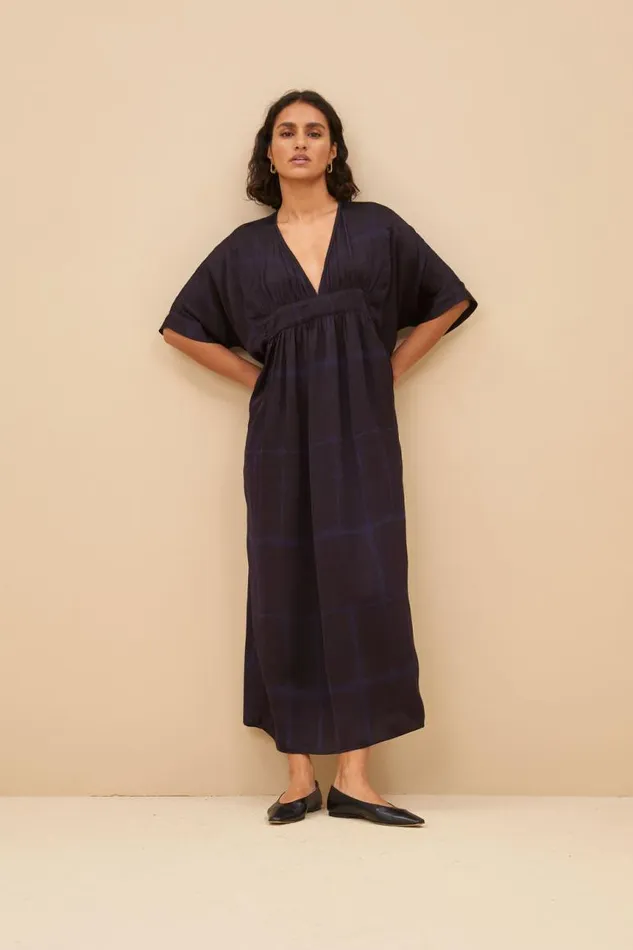 ByBar Jurken Vrouwelijk Kaftan Square Dress Square Print ByBar Jurken Vrouwelijk Kaftan Square Dress Square Print