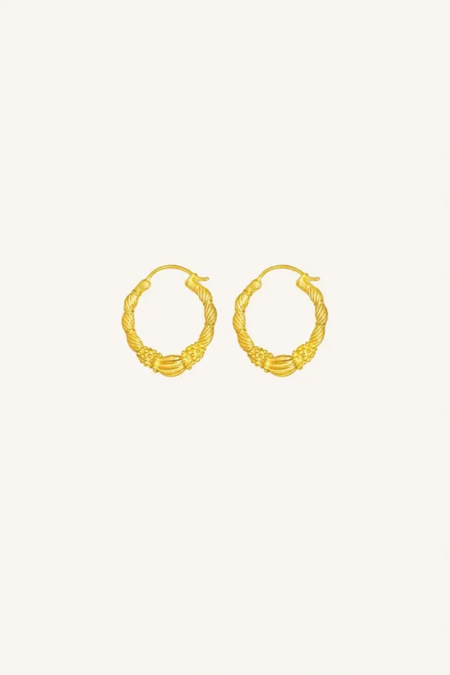 ByBar Sieraden Vrouwelijk Pd Art Hoop Earring Medium Gold ByBar Sieraden Vrouwelijk Pd Art Hoop Earring Medium Gold