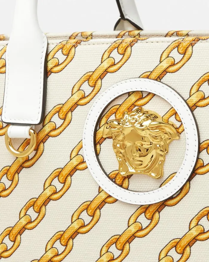 Chain Stripes La Medusa Large Tote Bag Print Women Versace Totes