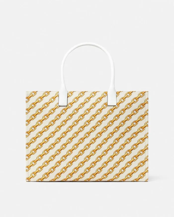 Chain Stripes La Medusa Large Tote Bag Print Women Versace Totes