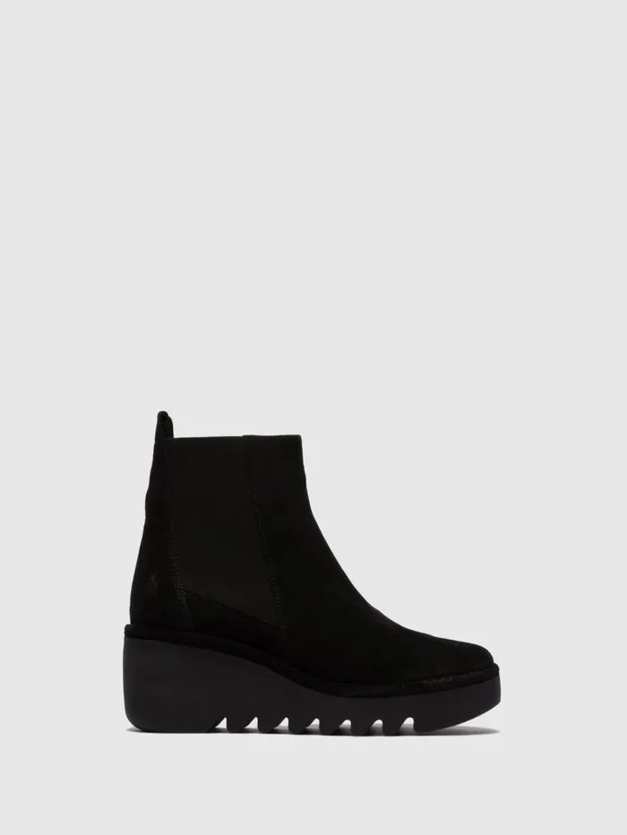 Chelsea Ankle Boots BAGU233FLY OILSUEDE BLACK Women Fly London Ankle Boots