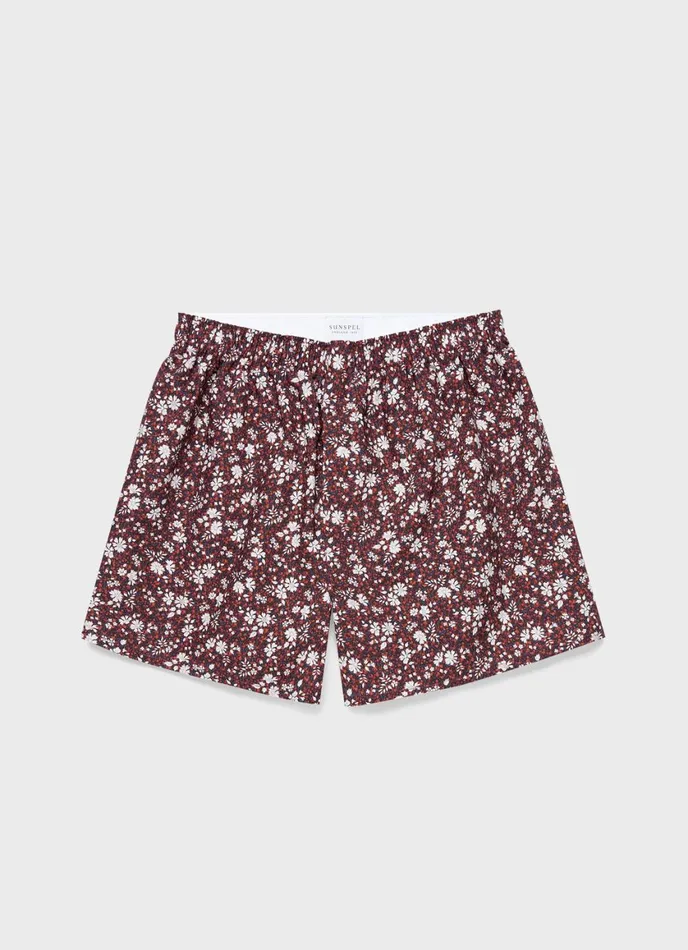 Classic Boxer Shorts In Liberty Fabric Red Pepper Floral Men SUNSPEL Boxer Shorts Classic Boxer Shorts In Liberty Fabric Red Pepper Floral Men SUNSPEL Boxer Shorts