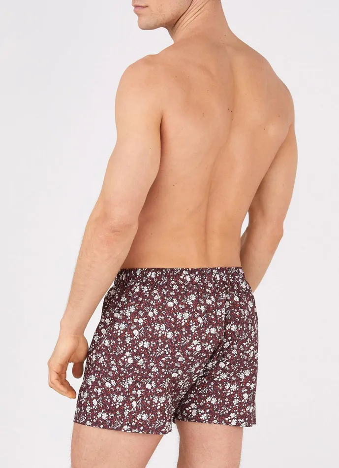 Classic Boxer Shorts In Liberty Fabric Red Pepper Floral Men SUNSPEL Boxer Shorts