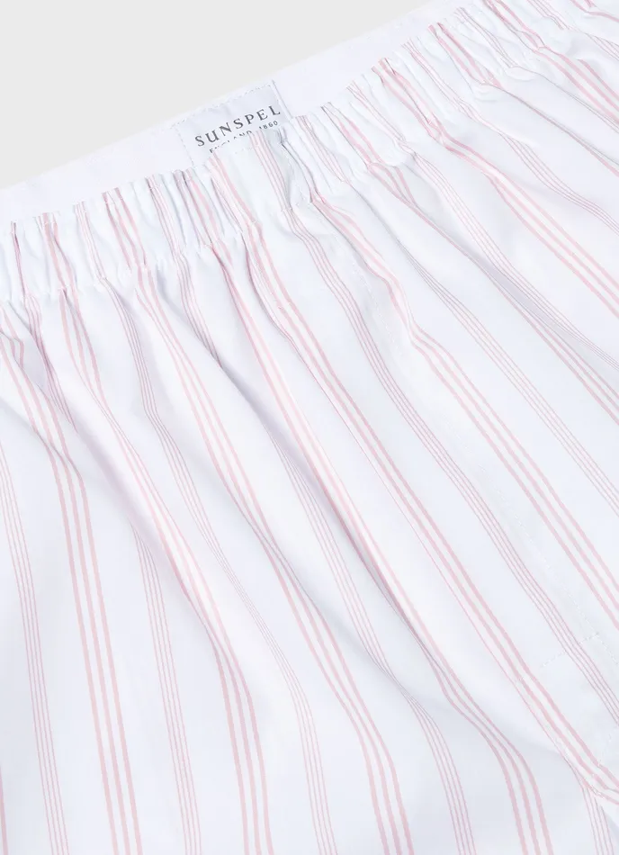 Classic Boxer Shorts Pale Pink Stripe Men Boxer Shorts ussunspel