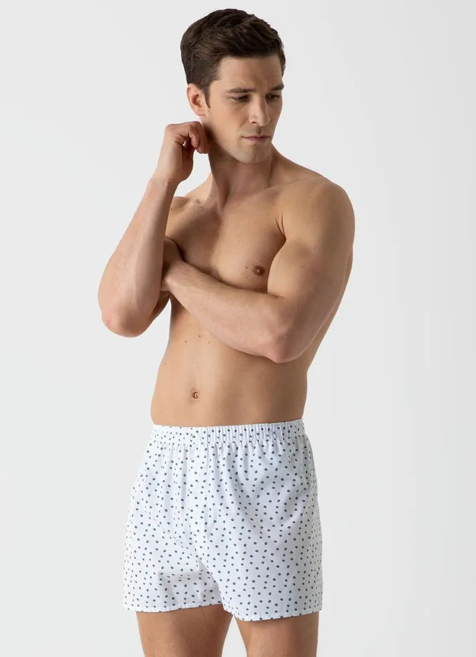 Classic Boxer Shorts Whiteblue Spot Print Men SUNSPEL Boxer Shorts