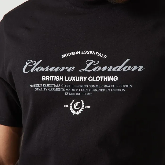 Closure London Arch Luxe TShirt Black Men TShirts