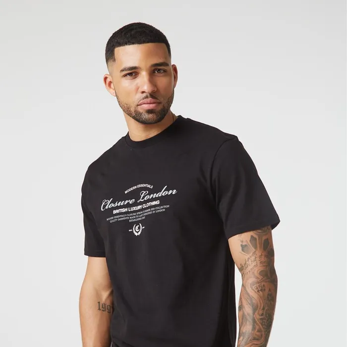 Closure London Arch Luxe TShirt Black Men TShirts