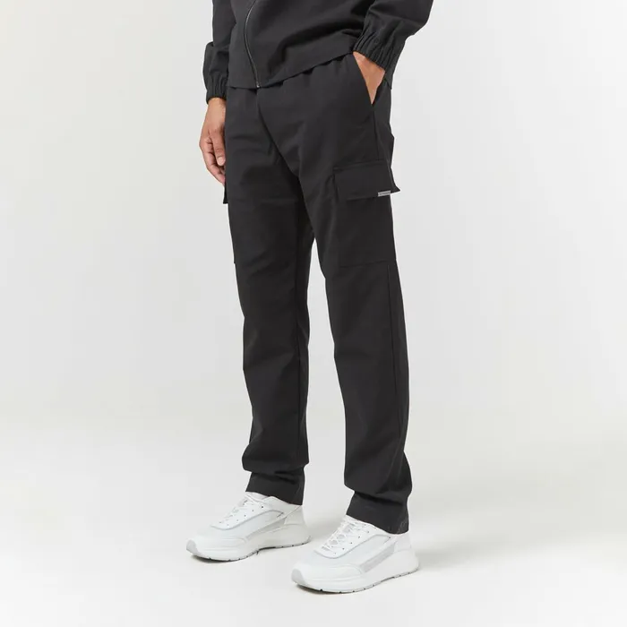 Closure London Smart Utility Open Hem Trouser Black Men Pants