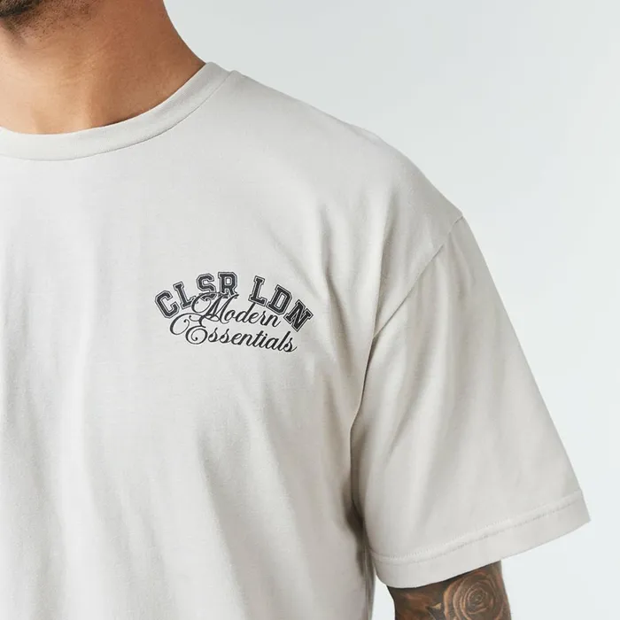 Closure London Varsity Back Logo TShirt Chalk Men TShirts