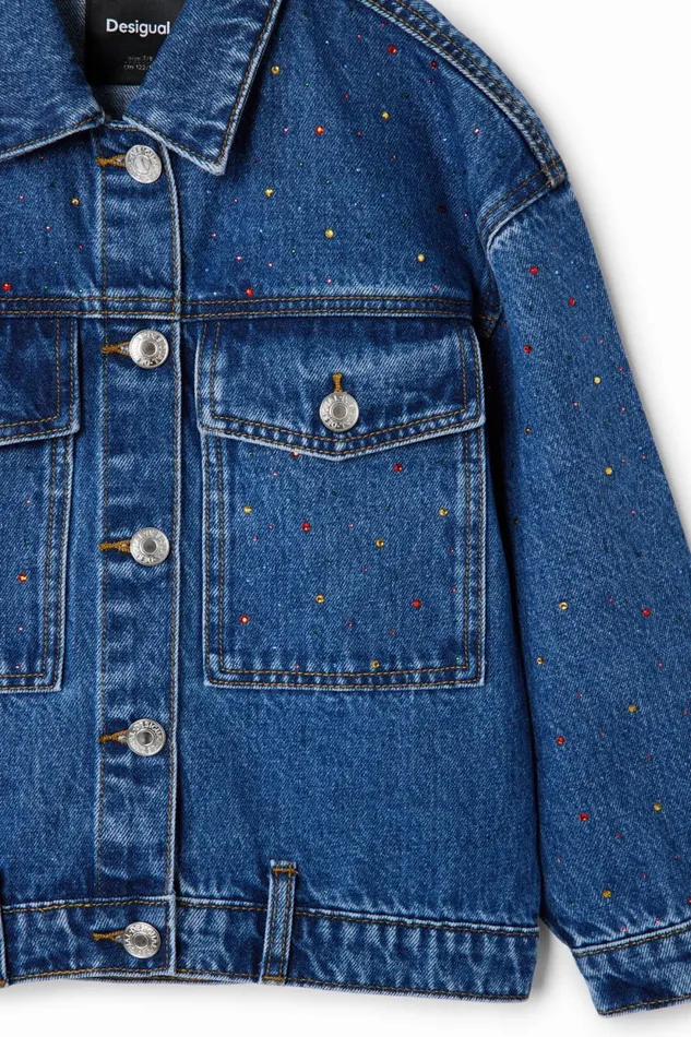 Coats And Jackets Kids Desigual Trucker Denim Jacket Blue
