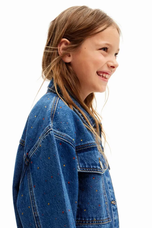 Coats And Jackets Kids Desigual Trucker Denim Jacket Blue