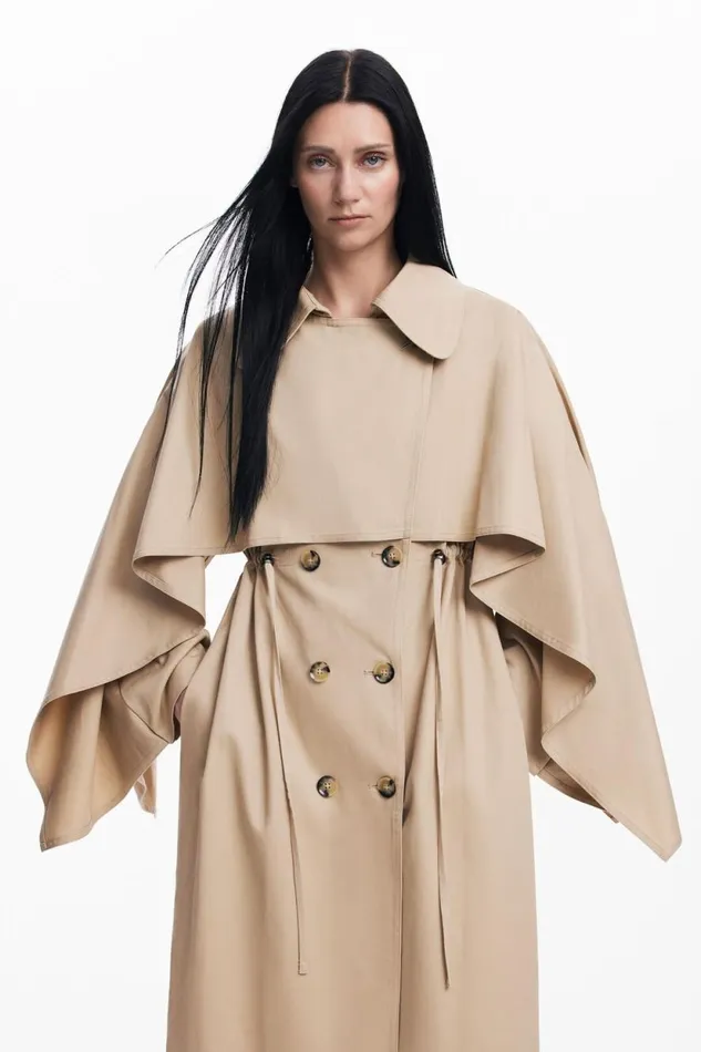 Coats And Jackets Women Desigual Maitrepierre Batwing Sleeve Trench Coat Brown