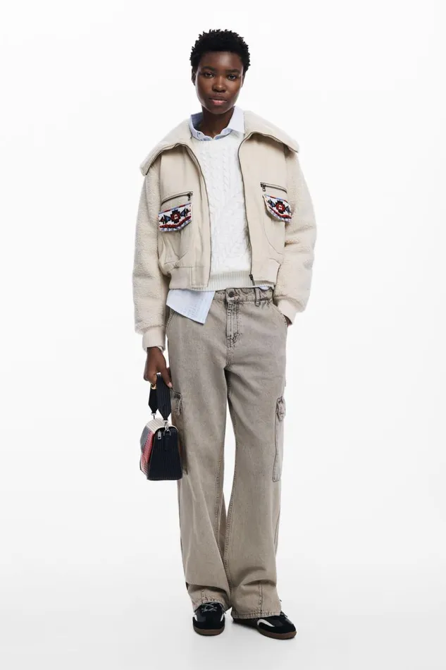Coats And Jackets Women Desigual Trucker Jacket White