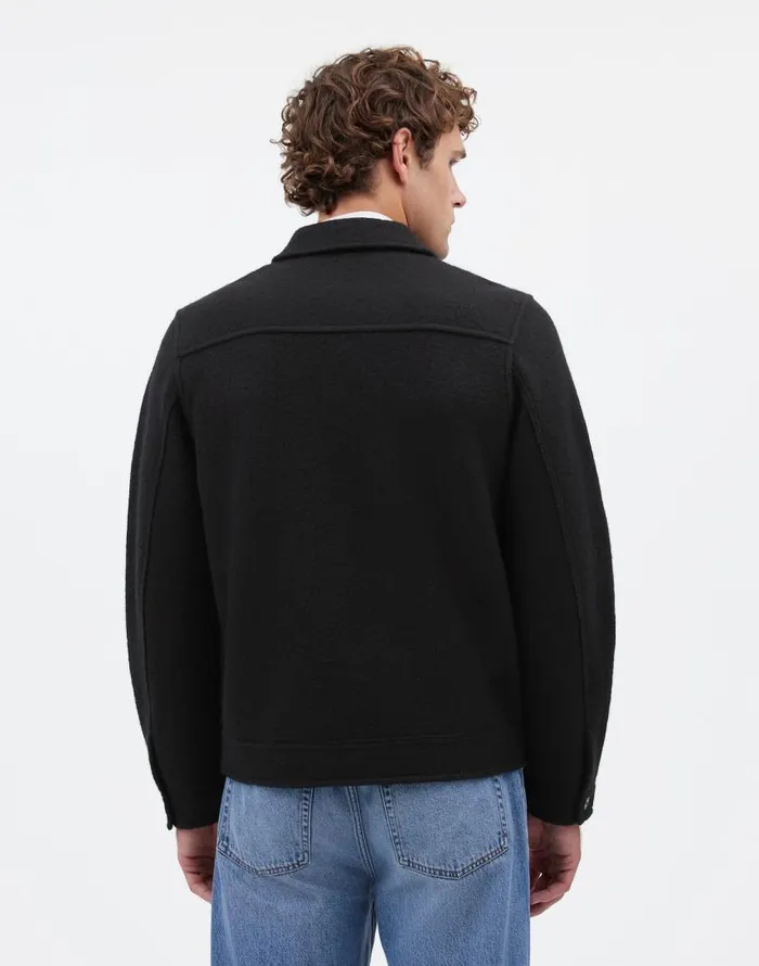 Coats Jackets Men Madewell Boiled Wool ZipFront Jacket True Black