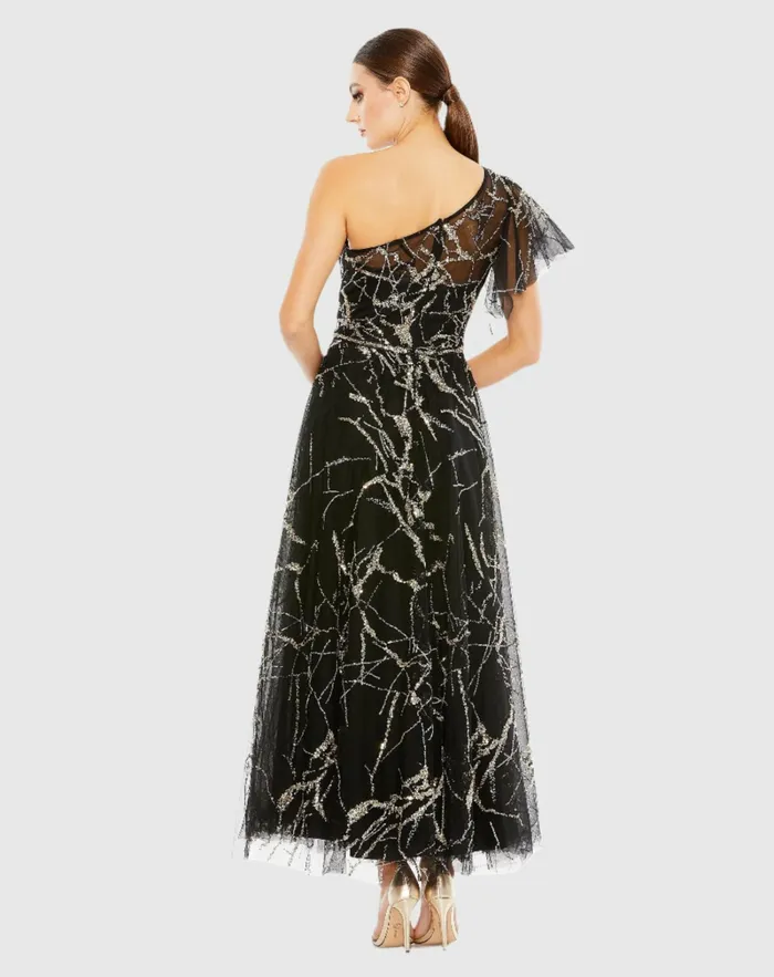 Cocktail Dresses Two Tone One Shoulder A Line Dress Black 8211 Mac Duggal Women Cocktail Dresses Two Tone One Shoulder A Line Dress Black 8211 Mac Duggal Women