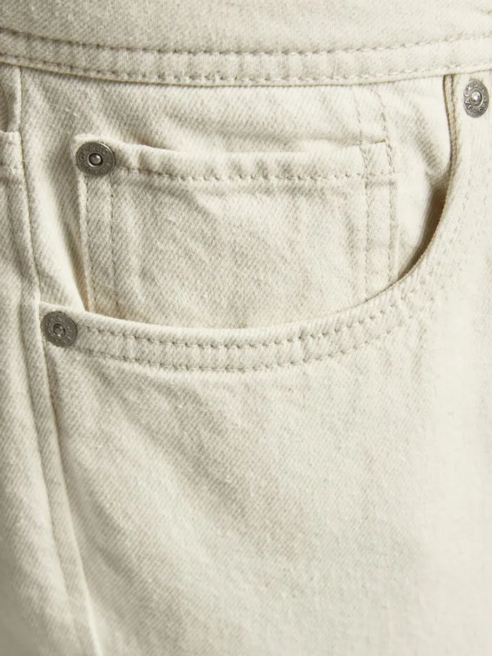 Comfort Jeans JACK and JONES Mens MIKE ORIGINAL AKM 480 COMFORT FIT JEANS White Ecru