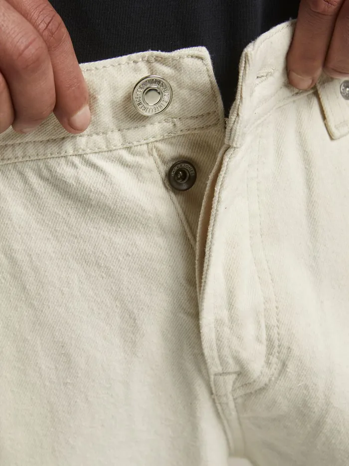 Comfort Jeans JACK and JONES Mens MIKE ORIGINAL AKM 480 COMFORT FIT JEANS White Ecru