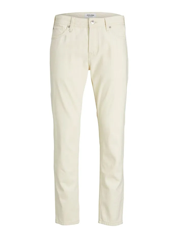 Comfort Jeans JACK and JONES Mens MIKE ORIGINAL AKM 480 COMFORT FIT JEANS White Ecru
