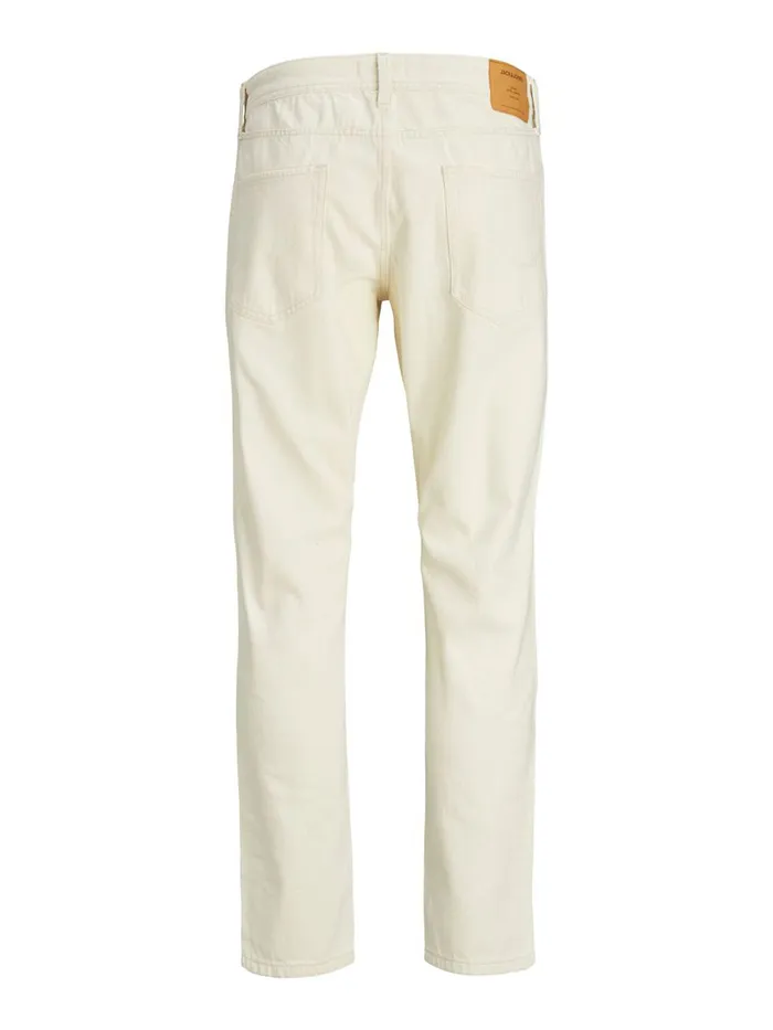 Comfort Jeans JACK and JONES Mens MIKE ORIGINAL AKM 480 COMFORT FIT JEANS White Ecru