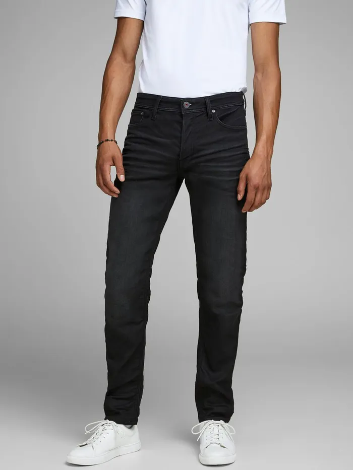 Comfort Jeans JACK and JONES Mens MIKE ORIGINAL JOS 697 INDIGO KNIT COMFORT FIT JEANS Black Black Denim Comfort Jeans JACK and JONES Mens MIKE ORIGINAL JOS 697 INDIGO KNIT COMFORT FIT JEANS Black Black Denim