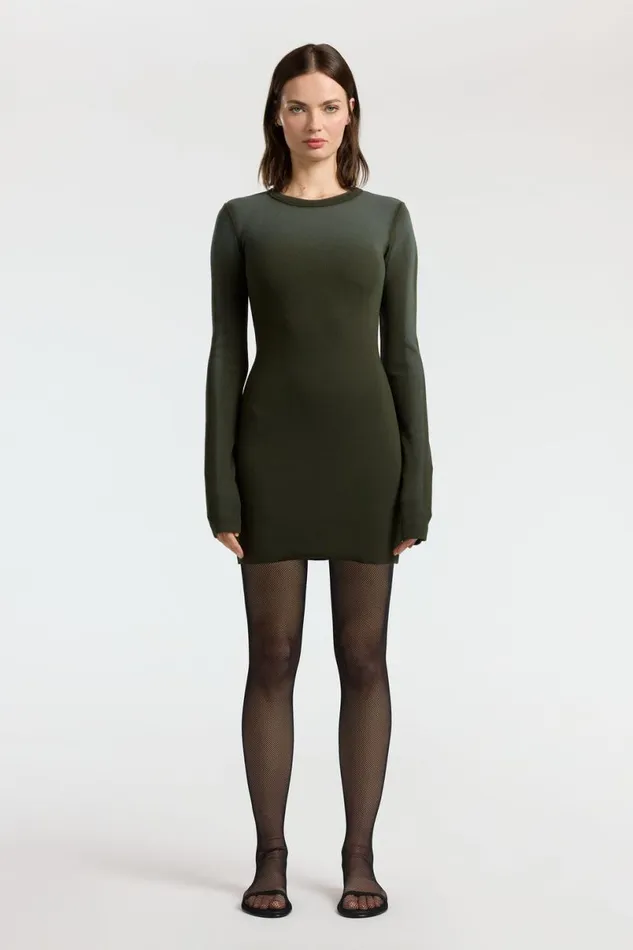 COTTON CITIZEN Verona Crewneck Mini Dress Alpine Cast Women Dresses Skirts