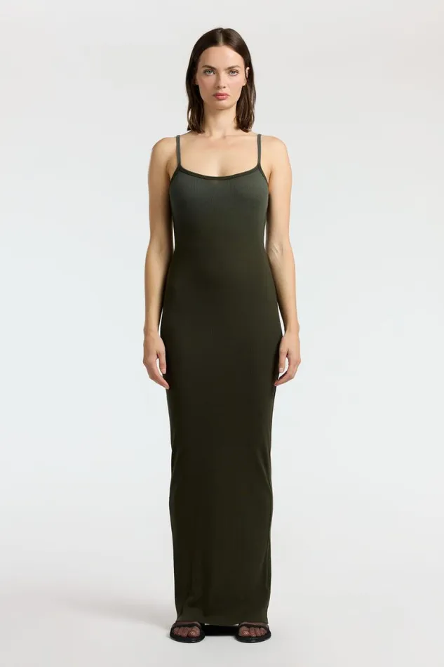 COTTON CITIZEN Verona Spaghetti Maxi Dress Alpine Cast Women Dresses Skirts