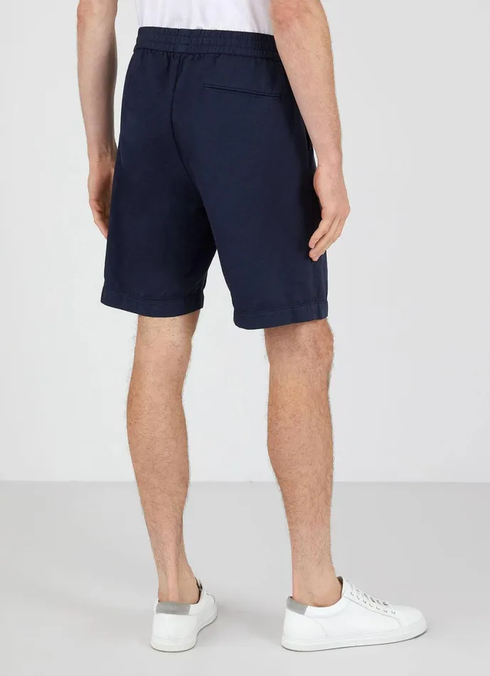 Cotton Linen Drawstring Shorts Navy Men SUNSPEL Shorts