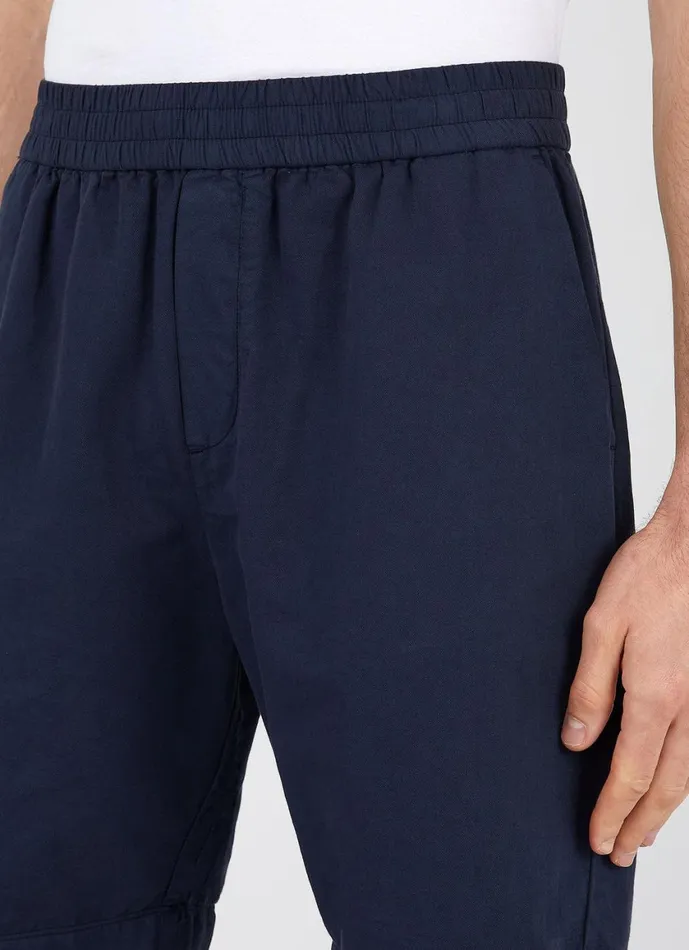 Cotton Linen Drawstring Shorts Navy Men SUNSPEL Shorts
