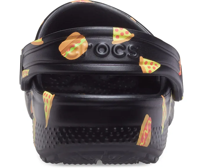 Crocs Kids8217 Classic Food Print Clog Black GirlsBoys Clogs