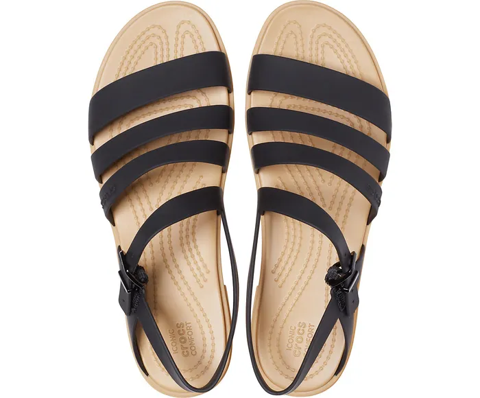 Crocs Tulum Sandal Black Tan Women Sandals Crocs