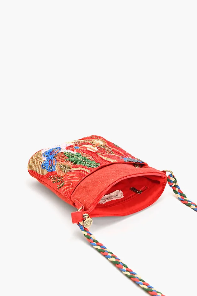 Crossbody Bags America and Beyond Women Vermilion Butterfly Bloom Crossbody Bag