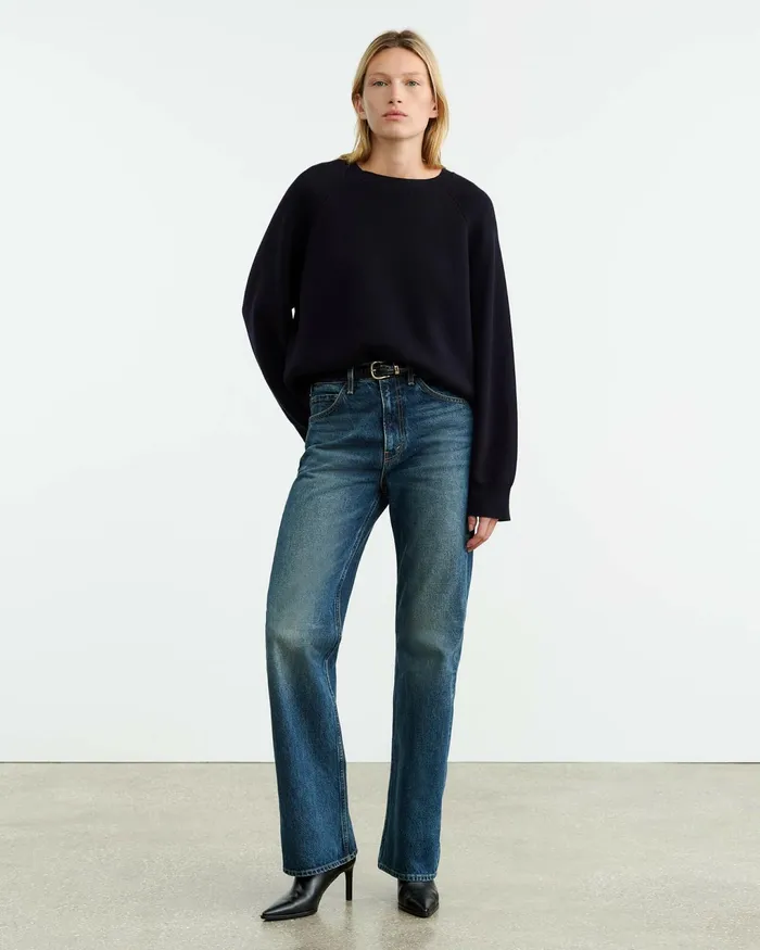 DAMARIS CASHMERE SWEATER Dark Navy Women Nili Lotan Knits and Sweaters