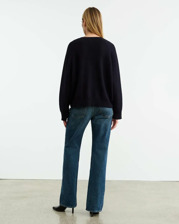 DAMARIS CASHMERE SWEATER Dark Navy Women Nili Lotan Knits and Sweaters