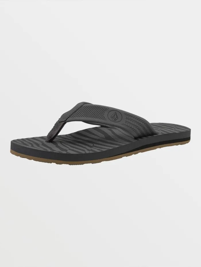 Daycation Sandals 8211 Black Top Mens Volcom Sandals