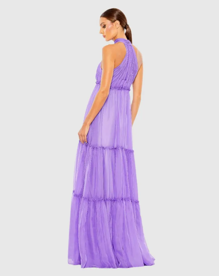Daytime Dresses Mac Duggal Women Ruched Tiered High Neck Bow A Line Gown Red Daytime Dresses Mac Duggal Women Ruched Tiered High Neck Bow A Line Gown Red