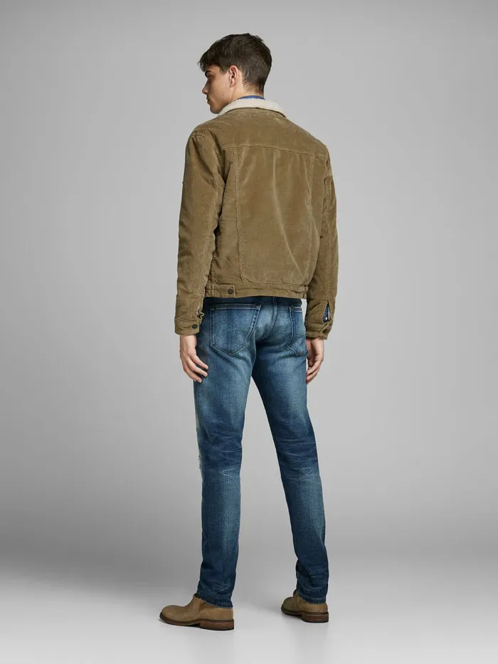 Denim Jackets JACK and JONES Mens CORDUROY DENIM JACKET Beige Kelp