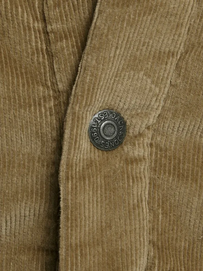 Denim Jackets JACK and JONES Mens CORDUROY DENIM JACKET Beige Kelp
