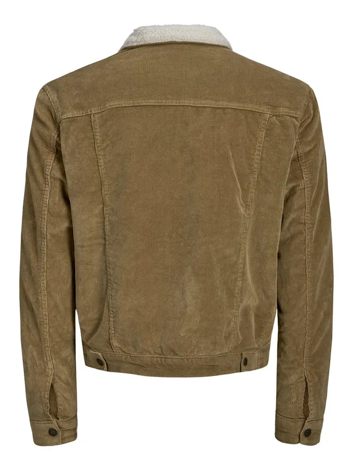 Denim Jackets JACK and JONES Mens CORDUROY DENIM JACKET Beige Kelp