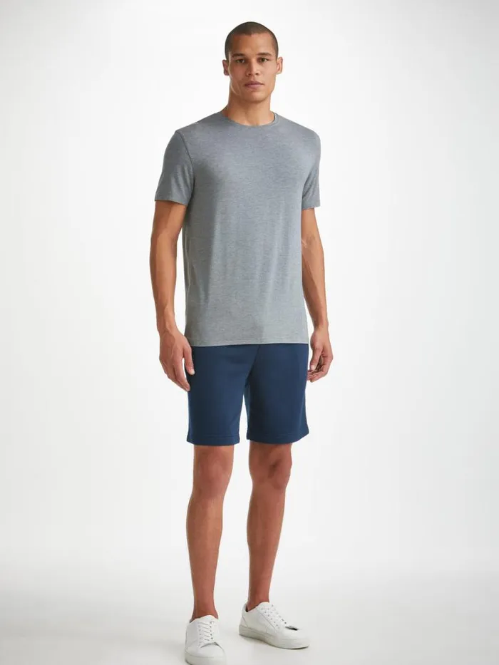 Derek Rose Casual Shorts Men Sweat Shorts Quinn Cotton Modal Navy