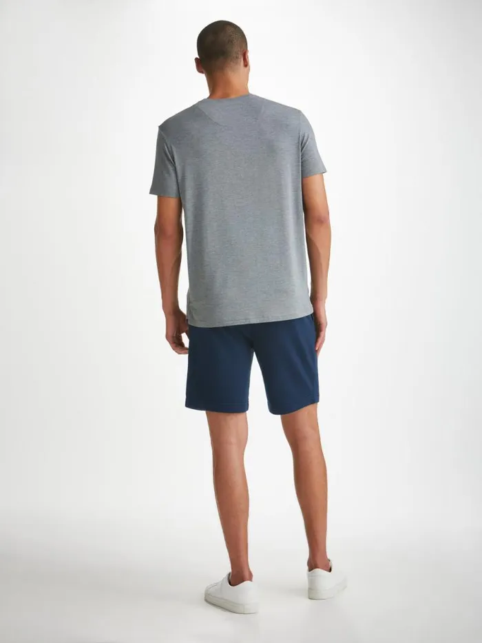 Derek Rose Casual Shorts Men Sweat Shorts Quinn Cotton Modal Navy