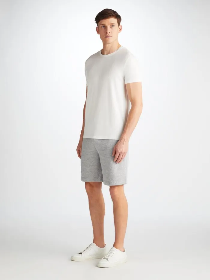 Derek Rose Casual Shorts Men Sweat Shorts Quinn Cotton Modal Silver