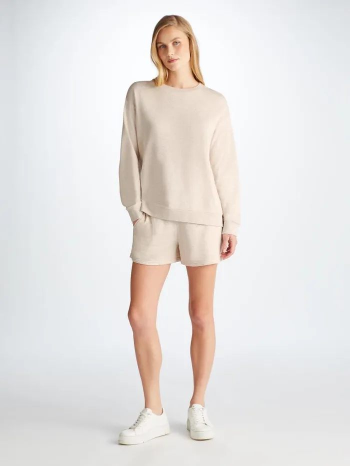 Derek Rose Casual Shorts Women Sweat Shorts Quinn Cotton Modal Oat