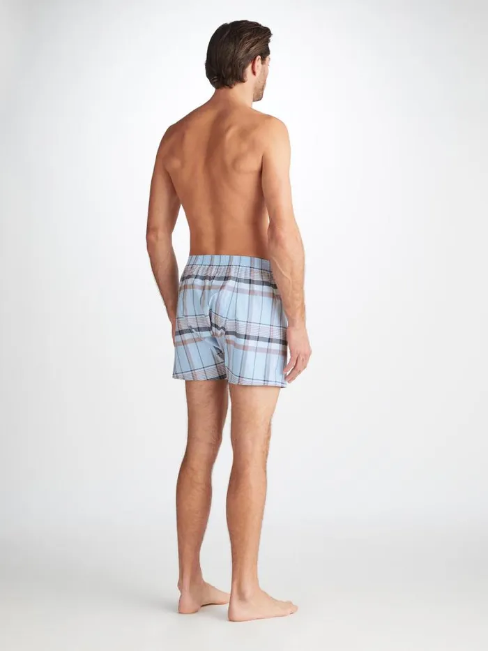 Derek Rose Classic Fit Boxer Shorts Men Classic Fit Boxers Barker 38 Cotton Blue