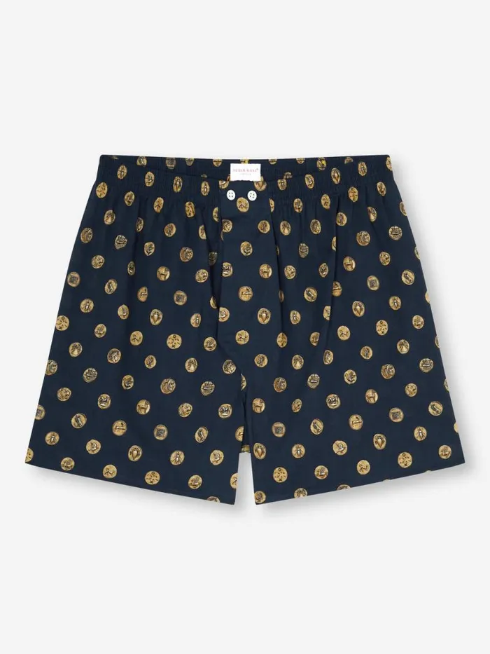 Derek Rose Classic Fit Boxer Shorts Men Classic Fit Boxers Ledbury 78 Cotton Batiste Navy