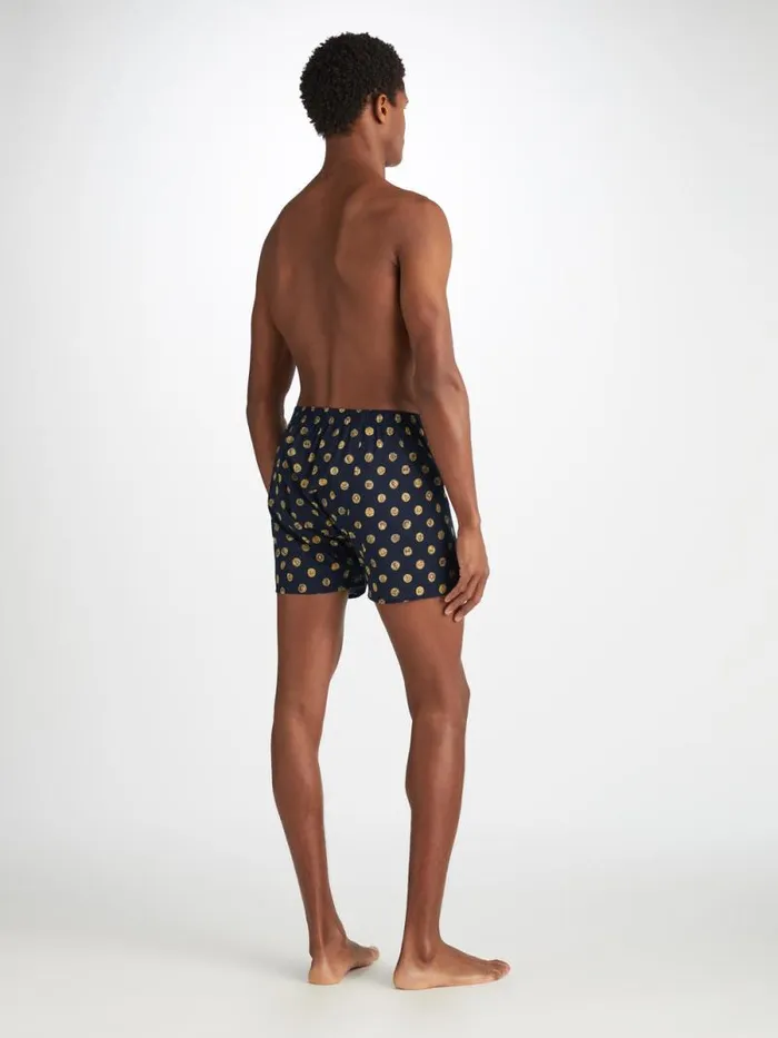 Derek Rose Classic Fit Boxer Shorts Men Classic Fit Boxers Ledbury 78 Cotton Batiste Navy