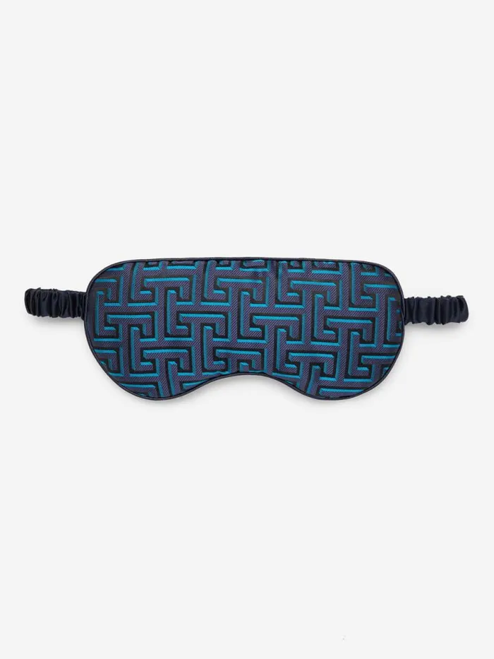Derek Rose Eye Masks MenWomen Eye Mask Verona 68 Silk Satin Navy